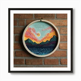 Sunset Hoop Art Art Print