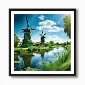 Water Green Nature View River Old Structure Light Electrical Sun Day Architecture Fauna (5) Art Print