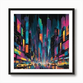 City At Night Art Print