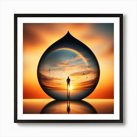 Reflection In A Drop Of Water Art Print