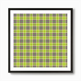 Green And Purple Plaid 2 Art Print