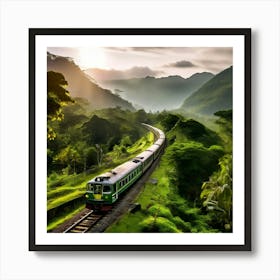 Train Landscape Transportation Mountain Travel Nature Road Railway Railroad Tree Transport (5) Art Print