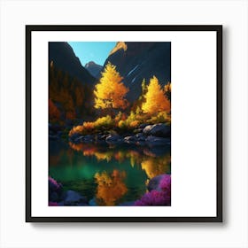 Autumn Lake Art Print