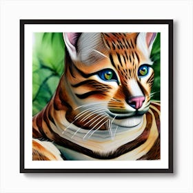 Cute Wild Cat Art Print