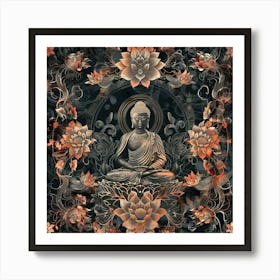 Vesak Banner Texture With Serene Buddhist Imager 1718395584 4 Art Print