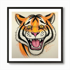 Tiger Head Art Print