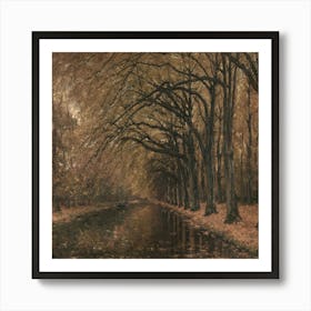 Canal In Autumn Art Print