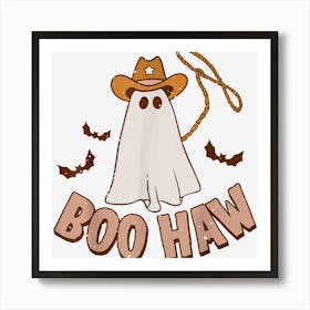 Boo Haw Cowboy Ghost Western Halloween Art Print