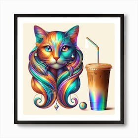 Creative Feline Cat Artwork 78 Art Print