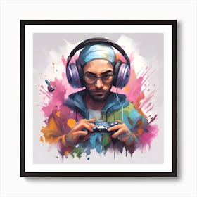 Gamer Guy Art Print