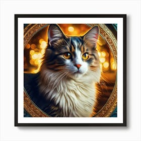 Cat In A Frame Art Print