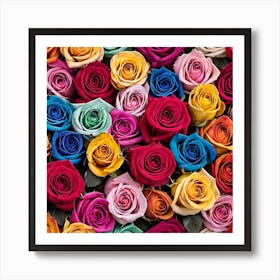 Colorful Roses 11 Art Print