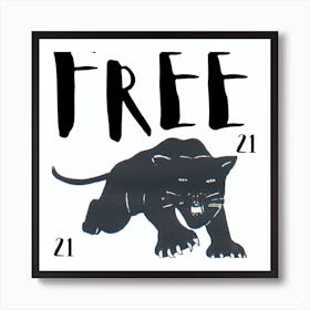 Black Panther - Free 21 Regime Logo Art Print