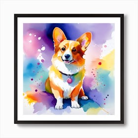 Corgi Painting 43 Art Print