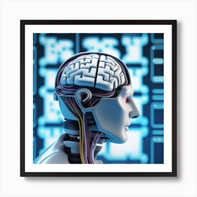 Cyborg Brain Art Print