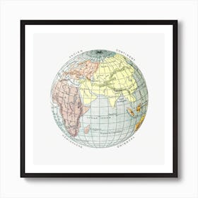 World Atlas From The Practical Teaching Of Geography 2 Art Print