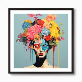 floral woman 9 Art Print