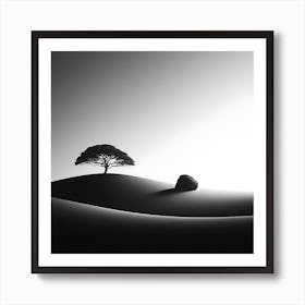 Lone Tree In The Desert 1 Art Print