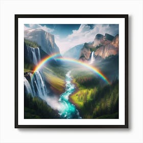 Rainbow In Yosemite Art Print