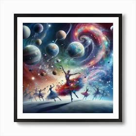 Dancers In Space 2 Art Print