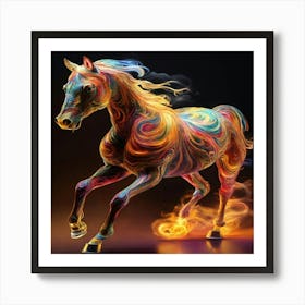 Colorful Horse Art Print