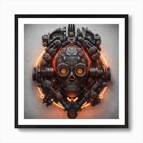 Steampunk Skull Art Print