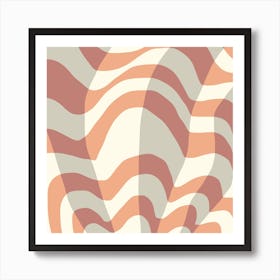 Stripe Tablecloth Surface Abstract Square Art Print