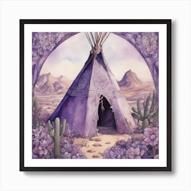 The Violet Teepee Art Print