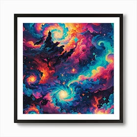 Galaxy Painting Art Print