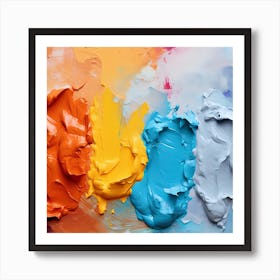 Abstract Of Colorful Paint Art Print