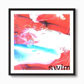 Swimming in Red Art Print