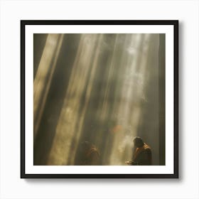 Hindu Monks Praying Art Print