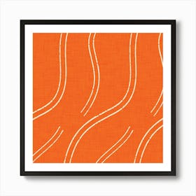 Orange Wavy Orange Art Print