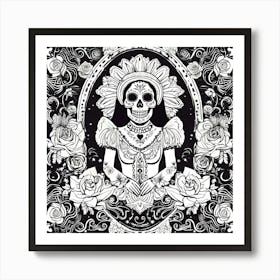 Day Of The Dead Skull Art Print