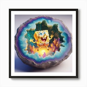 SpongeBob Geode 1 Art Print