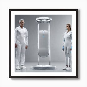 Futuristic Man And Woman 1 Art Print