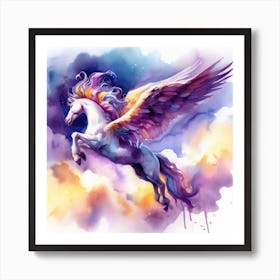 Unicorn In The Sky Art Print