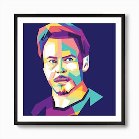 Robert Downey Jr Wpap Art Print