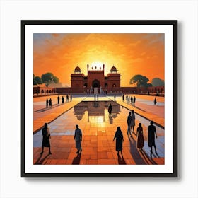 Fatehpur Sikri, India Cubism Style Art Print