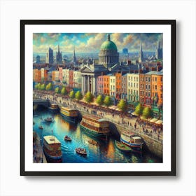 Dublin River Art Print