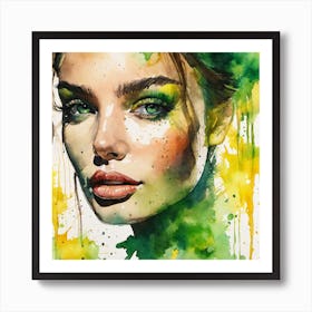 Watercolor Of A Woman 5 Art Print