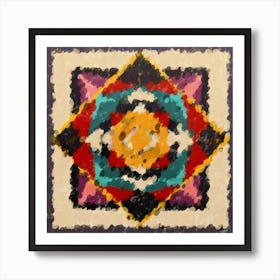 Kaleidoscope Core Mandala Art Print