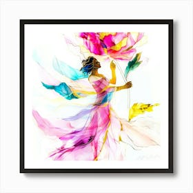 Flower Essences - Peony Flower Art Print