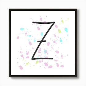 Name Initials Name Initials Letter Z Art Print