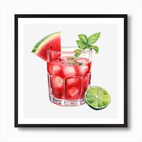 Watermelon Cocktail 9 Art Print