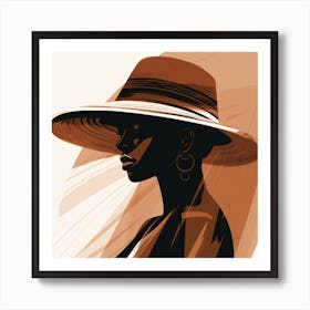 Woman In A Hat 43 Art Print