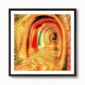 Tunnel Of colors Art Print