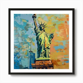 A Statue Of Liberty In New York Oil Painting Ill 1719923287 2 Art Print