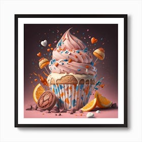 Cupcakes And Oranges Art Print