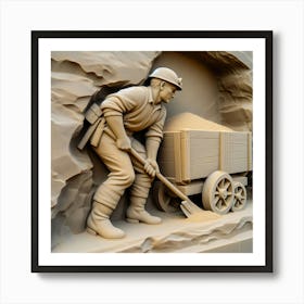 Sandstone Miner Art Print